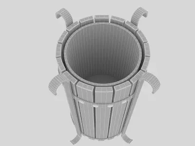 trash can 02 3D model Low-poly 3D model