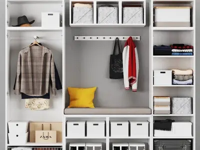 IKEA OPHUS Wardrobe with 9 doors 3D model