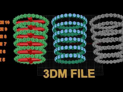 Diamond Share Prong Infinity Band 2mm Mix Size 3D print model