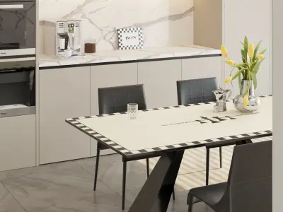 Kitchen interior 3D model 2