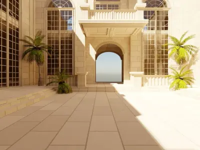 medieval building Low-poly 3D model