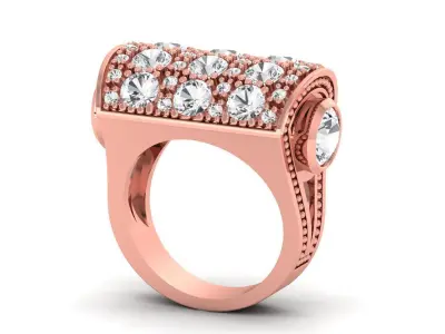 Solitaire Wedding Engagement Women Light Weight Rings 3D print model