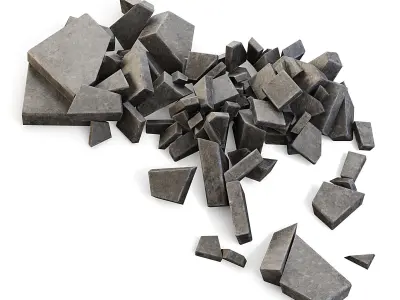 Stone Blocks Rubble 3D model