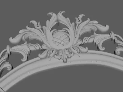 MIRROR STAND AND MIRROR 3D model