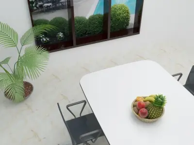 office view Low-poly 3D model