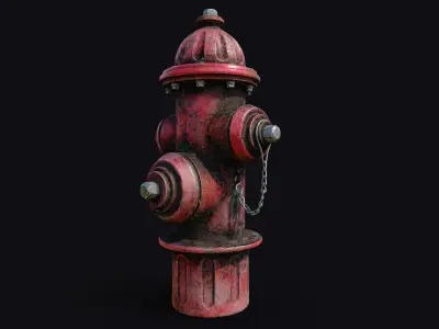 Fire hydrant Low-poly 3D model