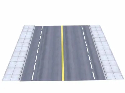 Seamless Road Low-poly 3D model