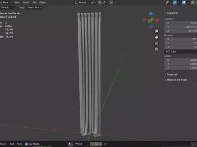 Echo Print Curtain Gold Dust Low-poly 3D model