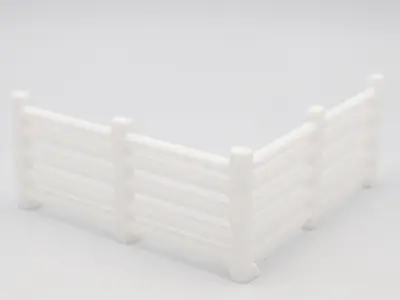 miniature Low fence 2 modular  3D print model