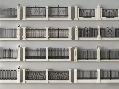  Modern European-style wall 3D model