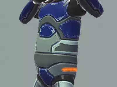 Iron Robot Low-poly 3D model