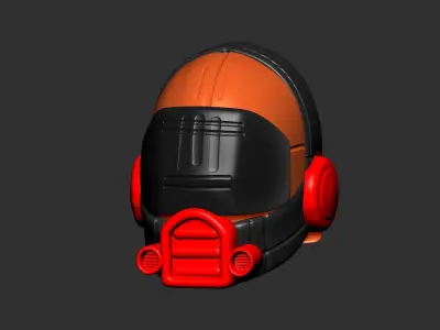 helmet high poly sculpt 3d printable ver 7 3D model 3D model 179