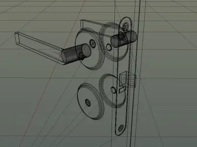 Simple White Door 3D model