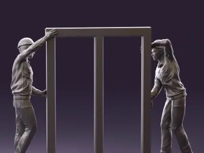 builders with window 1090 3D Print Ready 3D print model