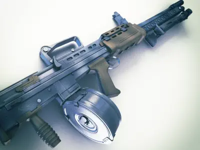 SA80 Machine gun Hi-Res 3D model