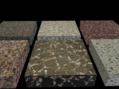 Terrazzo Marble Tile Texture Pack of 6 Texture