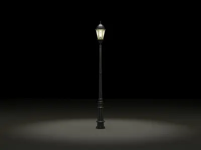 Old Steet Light 3D Model Low-poly 3D model