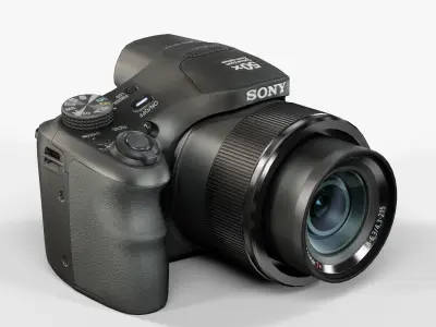 Sony DSC-HX300 bridge digital camera Low-poly 3D model