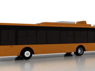 Trolleybus Bogdan T90111 Low Low-poly 3D model