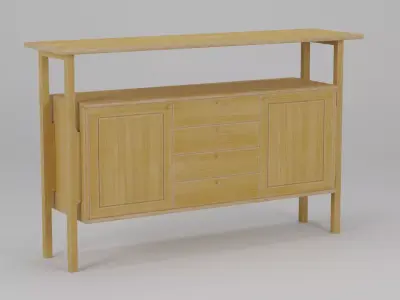 PROTO Cabinet 135x37x85 Low-poly 3D model