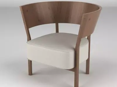 Tosai Lounge Chair 1 3D model