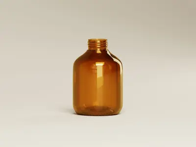 Good description for Amber Cosmetic Bottle 3D Model Buyer Low-poly 3D model