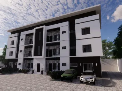 6 UNIT 2 BEDROOM PROPERTY DESIGN  3D model