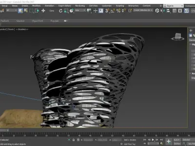 Futuristic Skyscrapers Steel - Game Ready Low-poly 3D model