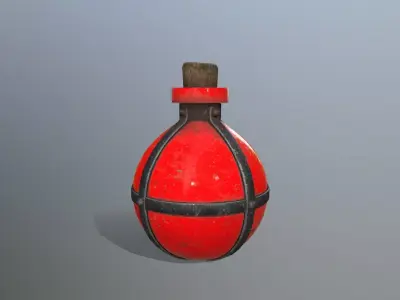potion bottle Low-poly 3D model