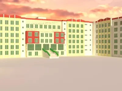 School or any Educational Building 3D Model only Exterior 3D model