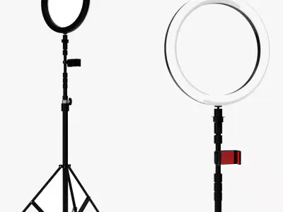 Disney Park Photo Booth with Camera Stand Low-poly 3D model