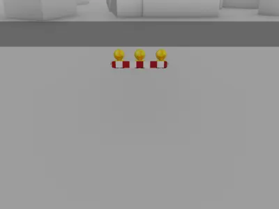 Construction Barrier 4 with warning lights 600-30 100x800mm Low-poly 3D model