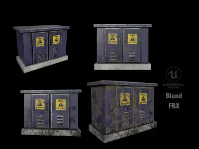 Fuse Box Pack Low-poly 3D model