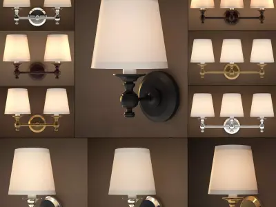 Lamp Brackets by Restoration Hardware  3D Model Pack