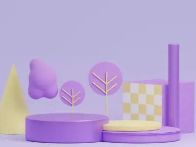 Tree Stage Includes Lighting Setup 3D model