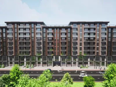 Apartment model with terrace 3D model