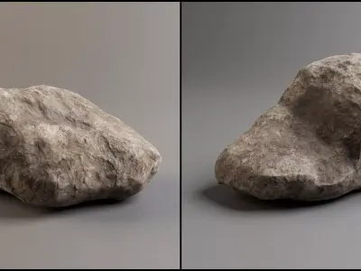 30 Low poly Rock Collection 3D model