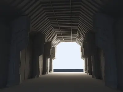 3 Sci-Fi Cabins - A Corridor- High detail 3d models Low-poly 3D model