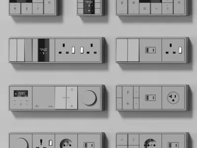 JUNG LS Cube  KNX Smart Home kit 50 items  3D model