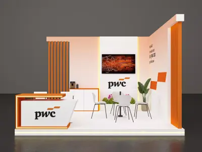  booth 4x4 open 2 side  3D model