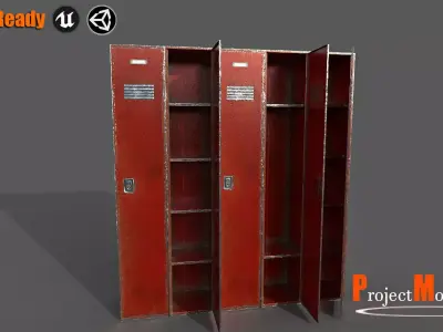 Locker Version 001 Low-poly 3D model