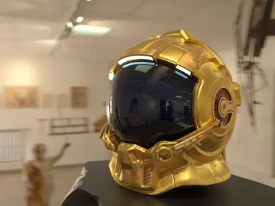 Space helmet 3D model