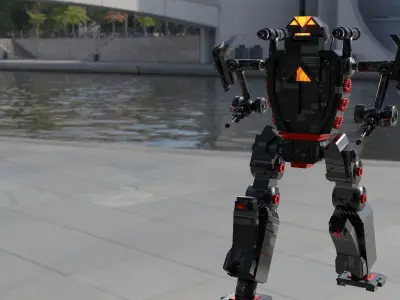 Axzon Mech Robot Low-poly 3D model