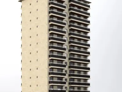 Apartment Building In Paris 3D model