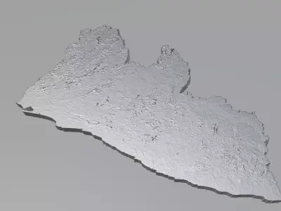 Liberia Terrain Country 3D model