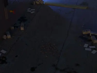 Street after the rain 3D model