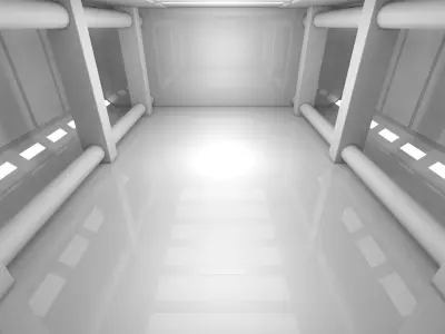 Sci Fi Room Low-poly 3D model