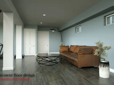 basement floor design 3D model