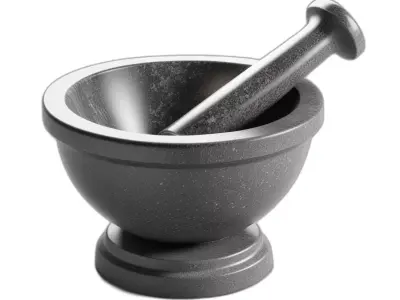 Granite Mortar and Pestle Set Low-poly 3D model