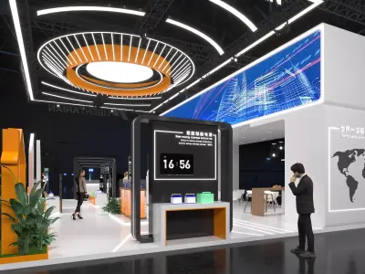 Exhibition Stand Stall Booth Low-poly 3D model